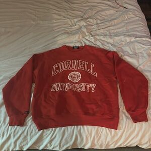 VINTAGE CORNELL UNIVERSITY CREW NECK MENS RED XL 1970s